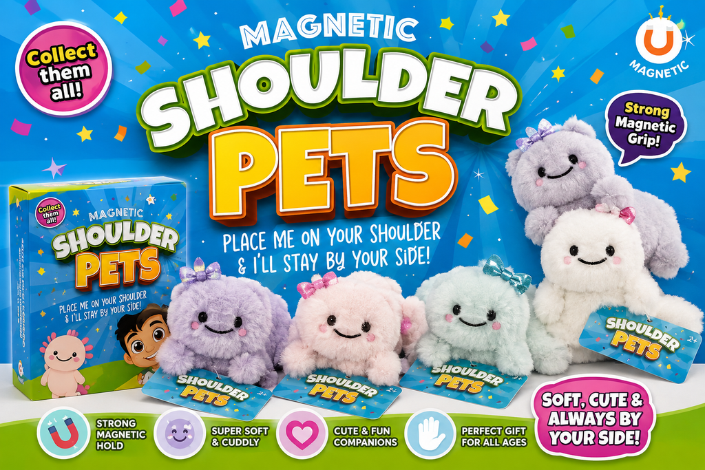 Magnetic Shoulder Pets – Super Soft Plush Friends