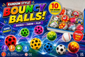 Random Style Bouncy Balls – 10 Fun Designs to Collect!