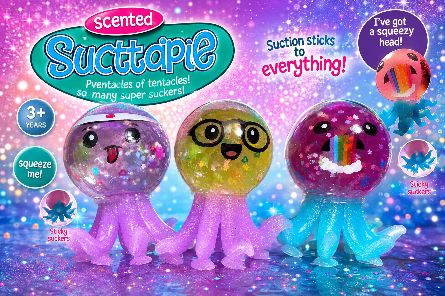 Scented Sucttopus – Squeezy Sensory Toy