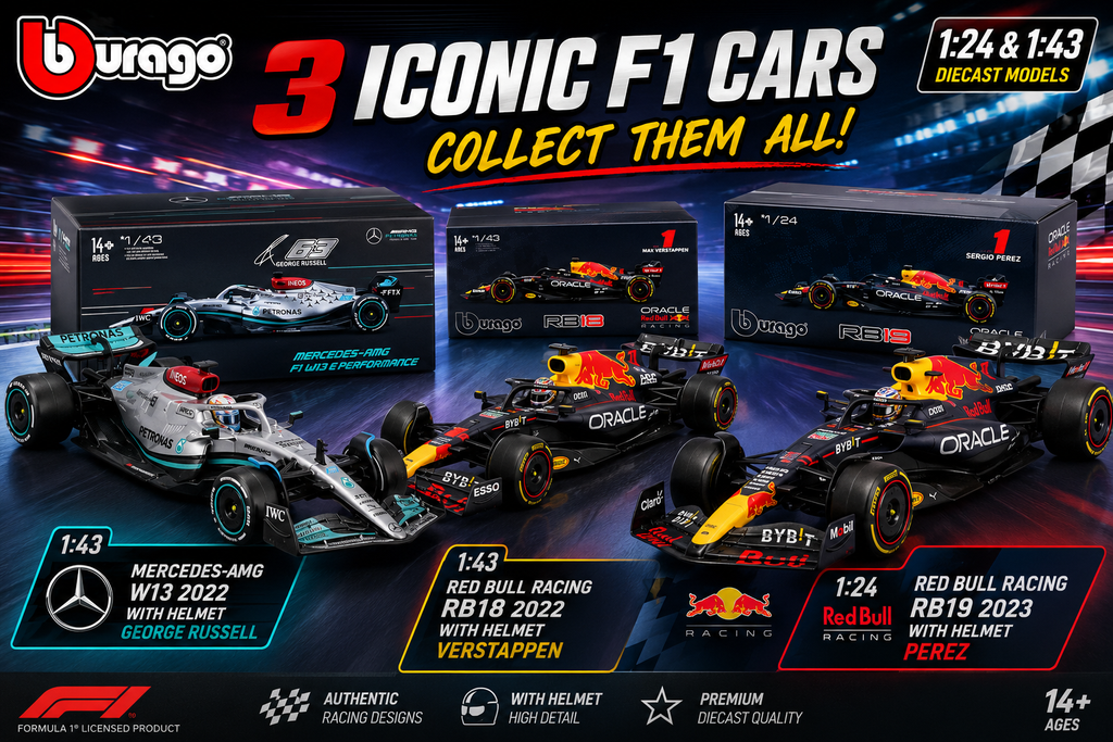 Bburago Formula 1 Diecast Model Cars – 3 Styles Available