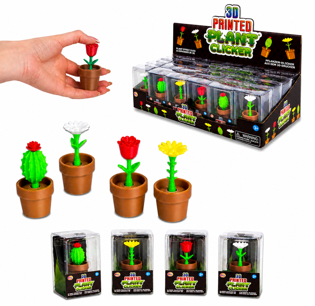 3D Printed Plant Clicker – Sensory Fidget Toy