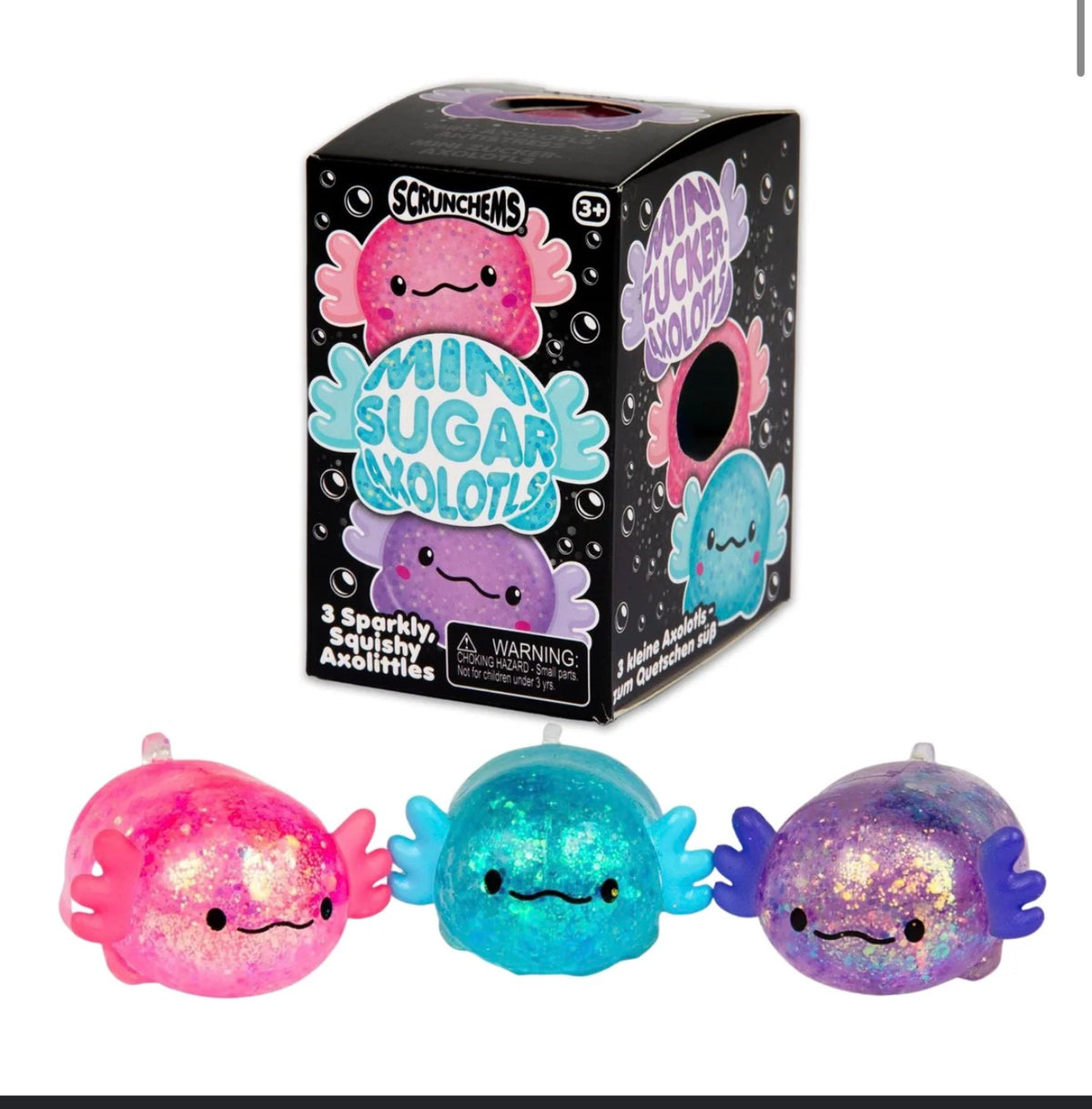 Scrunchems Mini Sugar Axolotls 3 Pac
